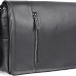 LAVERI Full Grain Leather Messenger CrossBody Bag Fits Laptop 13/14/15.6inch Men Women Cow Hide Office Business Casual IPad Macbook Adjustable Shoulder Strap Premium 1 Year Warranty #2491