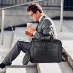 LAVERI FULL GRAIN LEATHER LAPTOP BAG MEN 13/14/15.6inch Cow Hide Office Briefcase Business Cross Body Messenger Bag IPad Macbook Adjustable Shoulder Strap Premium 1 Year Warranty #2818