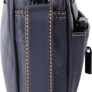 LAVERI Full Grain Leather Hand Pouch Wrist Bag Clutch Organiser Multi Purpose Bag Men Women Cow Hide Office Business Casual Travel Kit Toiletry Bag 1 Year Warranty #155BH