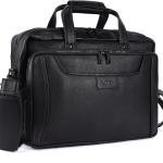 LAVERI FULL GRAIN LEATHER LAPTOP BAG MEN 13/14/15.6inch Cow Hide Office Briefcase Business Cross Body Messenger Bag IPad Macbook Adjustable Shoulder Strap Premium 1 Year Warranty #2818