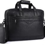 LAVERI FULL GRAIN LEATHER LAPTOP BAG FOR Men Women 13-15.6inch Cow Hide Office Briefcase Business CrossBody Messenger Bag IPad Macbook Adjustable Shoulder Strap VIP 1 Year Warranty #2815