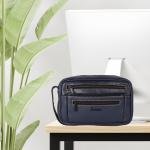 LAVERI Full Grain Leather Hand Pouch Wrist Bag Clutch Organiser Multi Purpose Bag Men Women Cow Hide Office Business Casual Travel Kit Toiletry Bag 1 Year Warranty #155BH