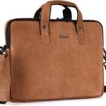 LAVERI GENUINE LEATHER LAPTOP BAG FOR MEN WOMEN 14inch 15inch Cow Hide Office Briefcase Business Cross Body Messenger Bag IPad Macbook Adjustable Shoulder Strap Premium VIP #2817