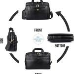 LAVERI FULL GRAIN LEATHER LAPTOP BAG MEN 13/14/15.6inch Cow Hide Office Briefcase Business Cross Body Messenger Bag IPad Macbook Adjustable Shoulder Strap Premium 1 Year Warranty #2818