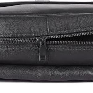 LAVERI FULL GRAIN LEATHER LAPTOP BAG MEN 13/14/15.6inch Cow Hide Office Briefcase Business Cross Body Messenger Bag IPad Macbook Adjustable Shoulder Strap Expandable 1 Year Warranty #2819
