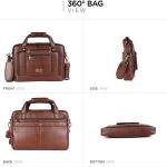 LAVERI® Genuine Leather Laptop Bag Men Women upto 15 inch Cow Hide Office Briefcase Business Cross Body Messenger Bag IPad Macbook Adjustable Shoulder Strap Premium 1 Year Warranty #2870