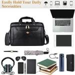 LAVERI FULL GRAIN LEATHER LAPTOP BAG MEN 13/14/15.6inch Cow Hide Office Briefcase Business Cross Body Messenger Bag IPad Macbook Adjustable Shoulder Strap Premium 1 Year Warranty #2818