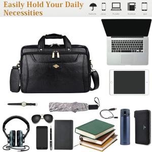 LAVERI FULL GRAIN LEATHER LAPTOP BAG MEN 13/14/15.6inch Cow Hide Office Briefcase Business Cross Body Messenger Bag IPad Macbook Adjustable Shoulder Strap Premium 1 Year Warranty #2818