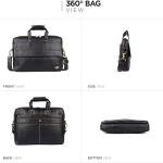 LAVERI® Genuine Leather Laptop Bag Men Women upto 15.6inch Cow Hide Office Briefcase Business Cross Body Messenger Bag IPad Macbook Adjustable Shoulder Strap Premium 1 Year Warranty #2869