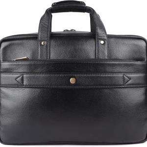 LAVERI® FULL GRAIN LEATHER LAPTOP BAG MEN 13/14/15.6inch Cow Hide Office Briefcase Business Cross Body Messenger Bag IPad Macbook Adjustable Shoulder Strap Premium 1 Year Warranty #2866