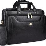 LAVERI FULL GRAIN LEATHER LAPTOP BAG MEN 13/14/15.6inch Cow Hide Office Briefcase Business Cross Body Messenger Bag IPad Macbook Adjustable Shoulder Strap Premium 1 Year Warranty #2818