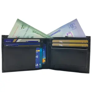Slim & Compact Leather Bi-Fold Wallet # 1385C