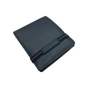 Slim & Compact Leather Bi-Fold Wallet # 4627Z [ELAS]