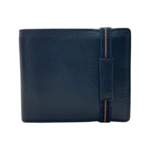 Slim & Compact Leather Bi-Fold Wallet # 4627Z [ELAS]