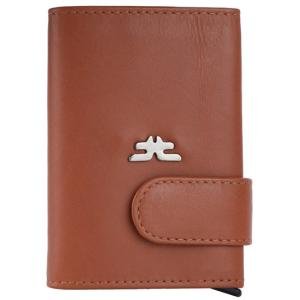 Smart Pop-Up Metallic Card Holder Wallet in Leather #4403
