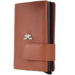 Smart Pop-Up Metallic Card Holder Wallet in Leather #4403