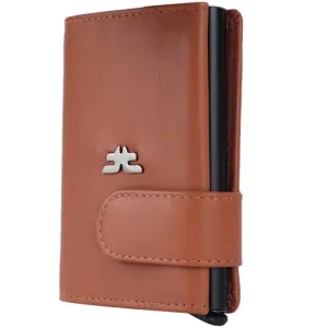 Smart Pop-Up Metallic Card Holder Wallet in Leather #4403