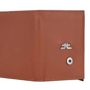 Smart Pop-Up Metallic Card Holder Wallet in Leather #4403