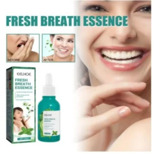 Fresh Breath Oral Care Essence, Bad Breath Treatment for Adults, Dry and Bad Mouth Smell Removing Drops, Eliminates Mouth Odor Essence, Easy to Carry and Handy Fresh Breath Oil-Serum, 30ml