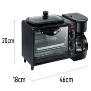 Breakfast Maker Coffee Machine Electric Oven 3-in-1 Multifunction