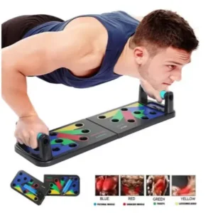 Push Up Board System 9 in 1 Body Building Exercise Tools Workout Push Up Stands Multifunctional Push Up Workout Board Training System For Men Women Strength Training Equipment