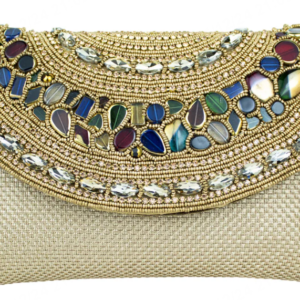 Multi-Stones Charm Ladies Clutch Bag