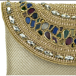 Multi-Stones Charm Ladies Clutch Bag