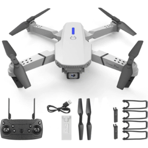 E88 PRO Foldable Drone with 4K HD Dual Camera, Obstacle Avoidance, Height Keep, Remote Control, Storage Case