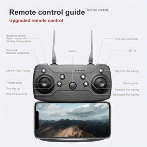 E88 PRO Foldable Drone with 4K HD Dual Camera, Obstacle Avoidance, Height Keep, Remote Control, Storage Case