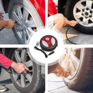 Portable Air Pump for Car Tire, Tire Inflator with Pressure Gauge Multifunction 12V Inflator Pointer Pressure Gauge for Portable Car Tires