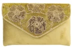 Golden Mahroon Charm Ladies Clutch Bag - Image 4