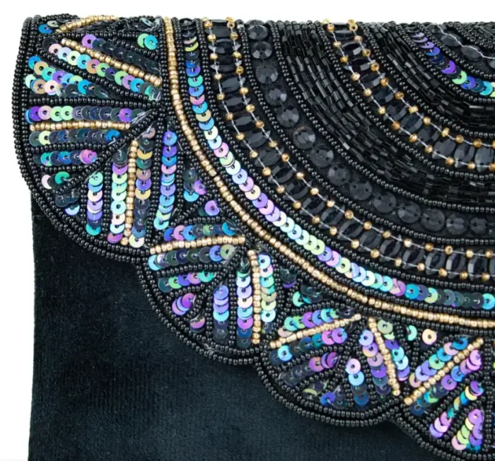 Black Charm Ladies Clutch Bag - Image 3
