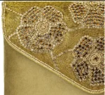 Golden Mahroon Charm Ladies Clutch Bag - Image 2