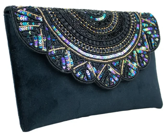 Black Charm Ladies Clutch Bag - Image 1