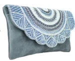 Grey Charm Ladies Clutch Bag