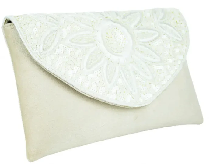 White Charm Ladies Clutch - Image 1