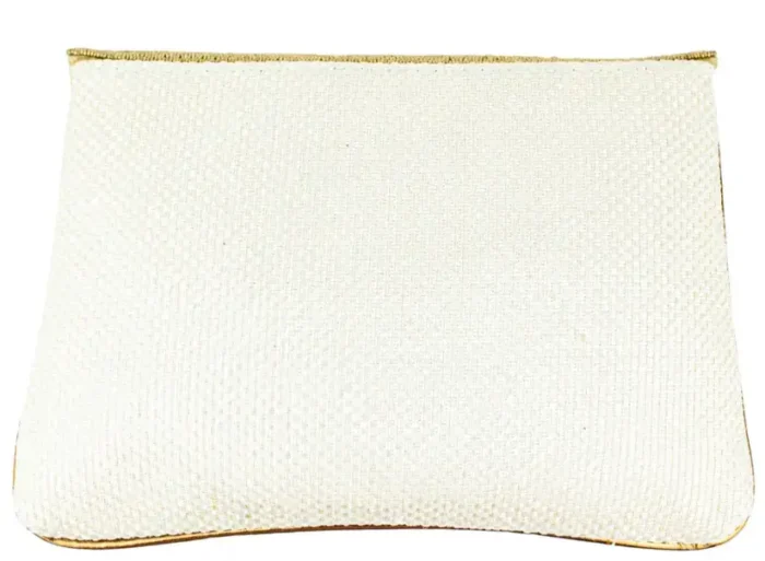 White Round Shape Multi-Stones Ladies Clutch Bag - Image 3